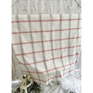 Vintage 90’s Pink Green Cream Yellow Plaid Fabric Cottage Country By The YARD